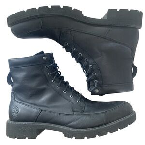 Timberland Black Rugged Leather Boots